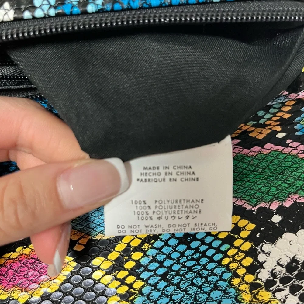 Multicolor color pop faux Snakeskin chain Crossbody Clutch Bag going out party - Picture 13 of 13